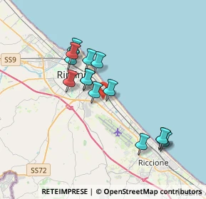 Mappa Via Tommaso Campanella, 47924 Rimini RN, Italia (3.28286)