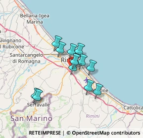 Mappa Via Circonvallazione Nuova, 47924 Rimini RN, Italia (4.97833)