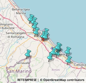 Mappa Via Circonvallazione Nuova, 47924 Rimini RN, Italia (6.216)