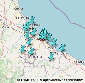 Mappa Via Circonvallazione Nuova, 47924 Rimini RN, Italia (9.127)