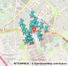 Mappa Via Macanno n. 69 Presso Clinica Regina Salutis II° piano Centro Direzionale Minerva, 47924 Rimini RN, Italia (0.2835)