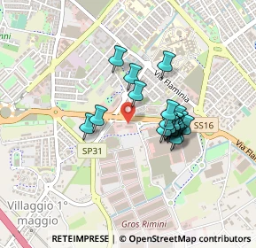 Mappa Via Macanno n. 69 Presso Clinica Regina Salutis II° piano Centro Direzionale Minerva, 47924 Rimini RN, Italia (0.3345)