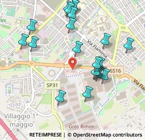 Mappa Via Macanno n. 69 Presso Clinica Regina Salutis II° piano Centro Direzionale Minerva, 47924 Rimini RN, Italia (0.5395)