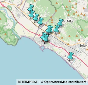 Mappa Via Capitano Michele Fiorillo, 54036 Marina di Carrara MS, Italia (2.76333)