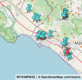 Mappa Via Capitano Michele Fiorillo, 54036 Marina di Carrara MS, Italia (4.03556)