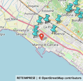 Mappa 54036 Marina di Carrara MS, Italia (2.44917)