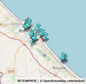 Mappa Viale Taranto, 47924 Rimini RN, Italia (3.08294)