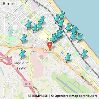 Mappa Via Flaminia, 47900 Rimini RN, Italia (1.0215)