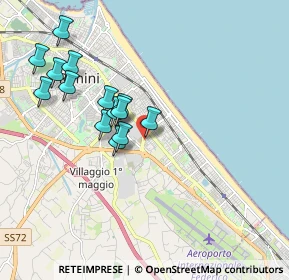 Mappa Via Olindo Guerrini, 47924 Rimini RN, Italia (1.79786)