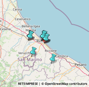 Mappa Via Olindo Guerrini, 47924 Rimini RN, Italia (6.19917)