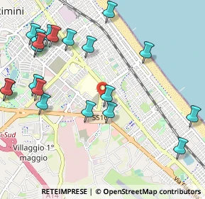 Mappa Via Olindo Guerrini, 47924 Rimini RN, Italia (1.3245)