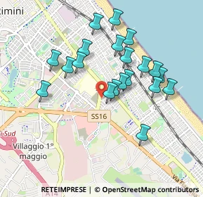 Mappa Via Olindo Guerrini, 47924 Rimini RN, Italia (0.8675)