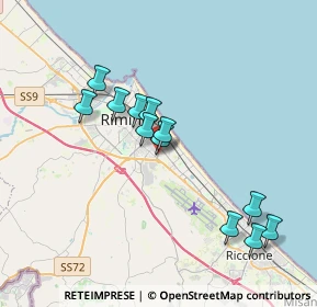 Mappa Via Olindo Guerrini, 47924 Rimini RN, Italia (3.43)