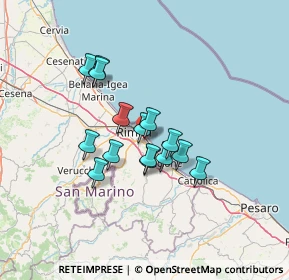 Mappa Via Giuseppe Luigi Lagrangia, 47924 Rimini RN, Italia (10.288)