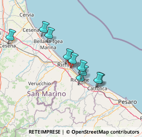 Mappa Via Giuseppe Luigi Lagrangia, 47924 Rimini RN, Italia (22.91267)