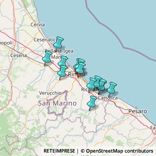Mappa Via Rubicone, 47923 Rimini RN, Italia (9.67)