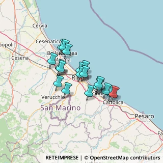 Mappa Via Domenico Paulucci, 47923 Rimini RN, Italia (9.5405)