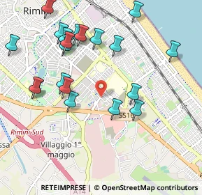 Mappa Via Adelina Patti, 47924 Rimini RN, Italia (1.1305)