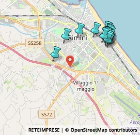 Mappa Via Celestino Alessandrini, 47923 Rimini RN, Italia (2.2995)