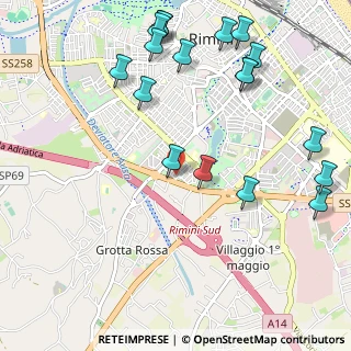 Mappa Via Celestino Alessandrini, 47923 Rimini RN, Italia (1.34222)
