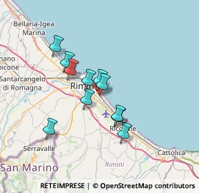 Mappa Via Cesare Beccaria, 47924 Rimini RN, Italia (5.39545)