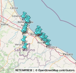 Mappa Via Cesare Beccaria, 47924 Rimini RN, Italia (10.39214)
