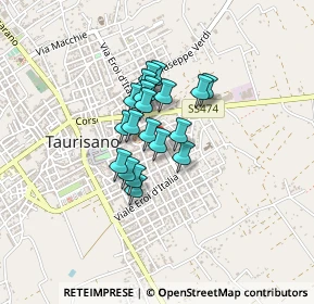Mappa Via G. Pascoli, 73056 Taurisano LE, Italia (0.286)