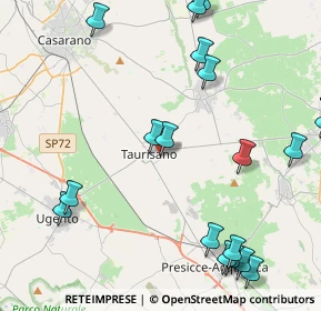 Mappa Via F. Bottazzi, 73056 Taurisano LE, Italia (6.2415)