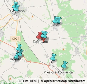 Mappa Via Poerio, 73056 Taurisano LE, Italia (4.82714)