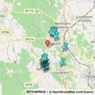 Mappa Via Specchia, 73035 Miggiano LE, Italia (1.725)