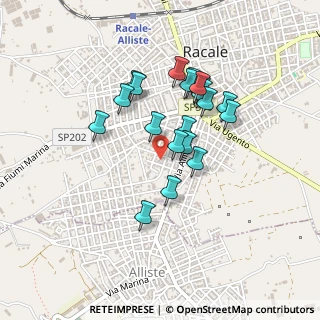 Mappa Via Bengasi, 73055 Racale LE, Italia (0.399)