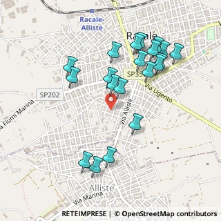Mappa Via Bengasi, 73055 Racale LE, Italia (0.5445)
