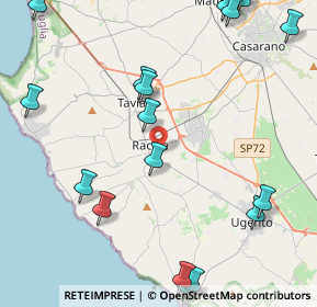 Mappa Via Milano, 73055 Racale LE, Italia (6.6075)