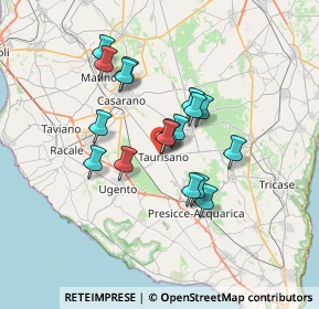 Mappa Via Magenta, 73056 Taurisano LE, Italia (5.92882)