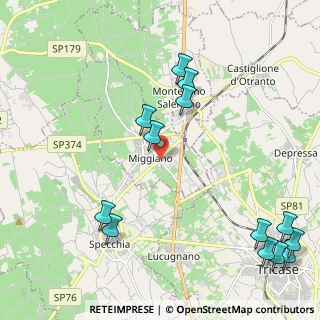 Mappa Via Padre Pio, 73035 Miggiano LE, Italia (3.03154)