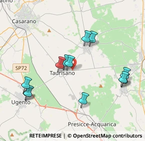Mappa Via Miggiano, 73056 Taurisano LE, Italia (4.325)