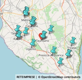 Mappa Via Ippolito Nievo, 73056 Taurisano LE, Italia (8.7805)