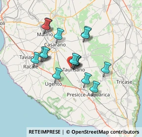 Mappa Via Ippolito Nievo, 73056 Taurisano LE, Italia (5.96882)