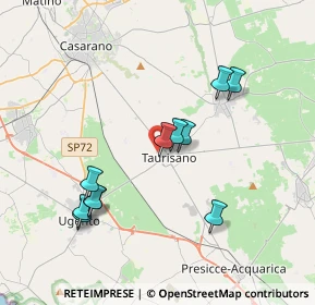 Mappa Via Ippolito Nievo, 73056 Taurisano LE, Italia (3.91727)