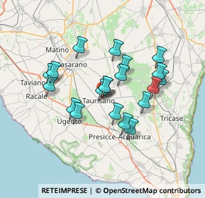 Mappa Via Quarto, 73056 Taurisano LE, Italia (6.3365)