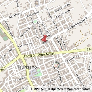 Mappa Via verdi 80, 73056 Taurisano, Lecce (Puglia)