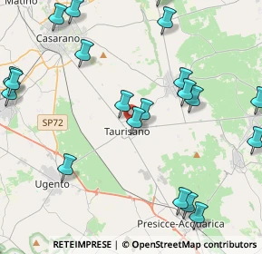 Mappa 73056 Taurisano LE, Italia (5.7665)