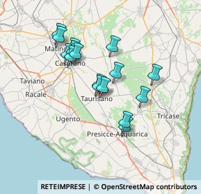 Mappa SP374, 73056 Taurisano LE, Italia (6.475)