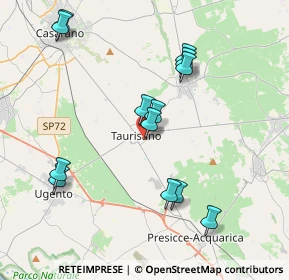 Mappa Via Dispersi in Russia, 73056 Taurisano LE, Italia (4.38923)