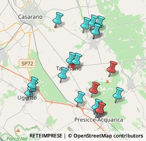 Mappa Via Dispersi in Russia, 73056 Taurisano LE, Italia (4.621)
