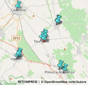 Mappa Via Dispersi in Russia, 73056 Taurisano LE, Italia (4.27357)