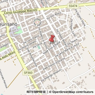Mappa Via Martiri D' Ungheria, 30, 73056 Taurisano, Lecce (Puglia)