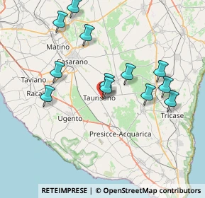 Mappa Via Dispersi in Russia, 73056 Taurisano LE, Italia (8.09583)