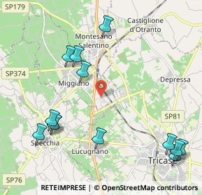 Mappa Via Monti del Sala Via Monti del, 73035 Miggiano LE, Italia (2.83385)