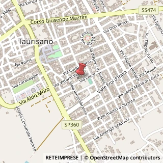 Mappa Via Lecce, 41, 73056 Taurisano, Lecce (Puglia)